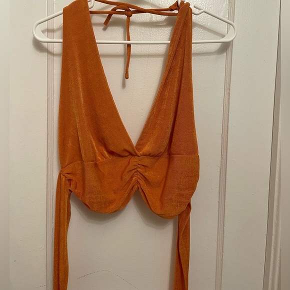 Peppermayo|| Orange Crop Top, Size Medium - Picture 1 of 6